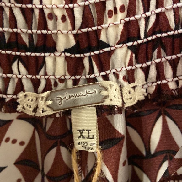 Gimmicks by Buckle wide leg patterned suspender pants size XL BNWT - Picture 5 of 16